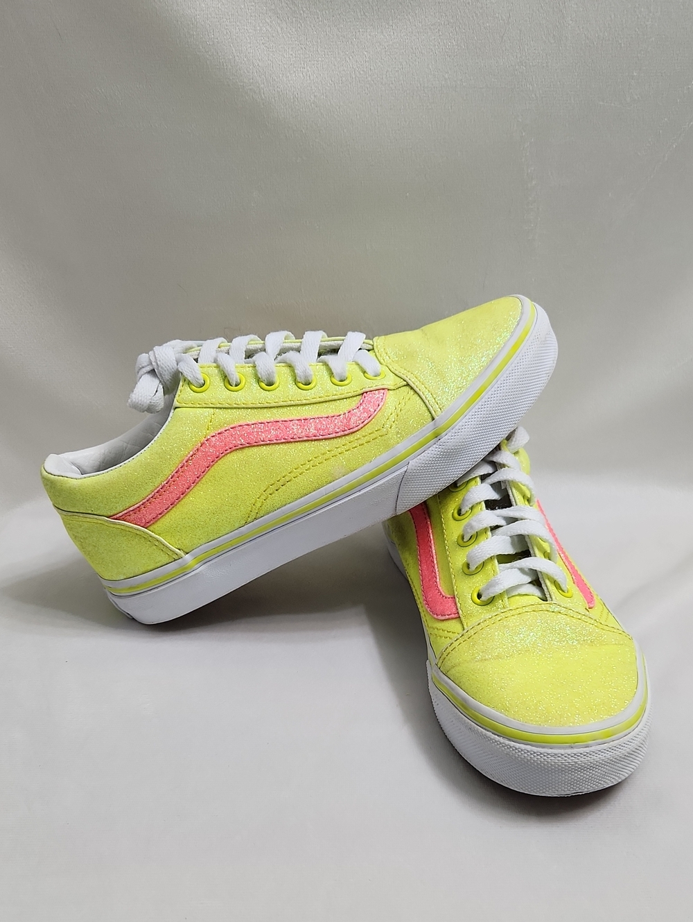 Vans Neon Yellow Pink Low-Top Sneakers (Size 3)